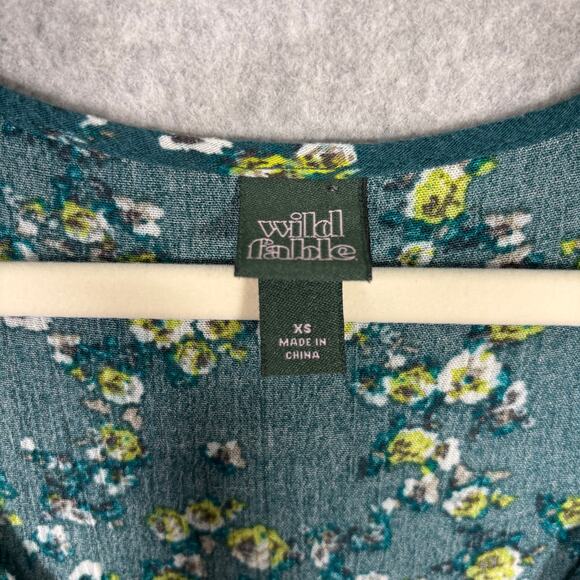 Wild Fable Dress XS Floral Gauzey Tiered Skater Y2K Babydoll Cottage Farmhouse - Picture 7 of 13